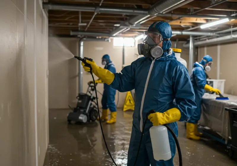 Basement Sanitization and Antimicrobial Treatment process in Tyrone, GA