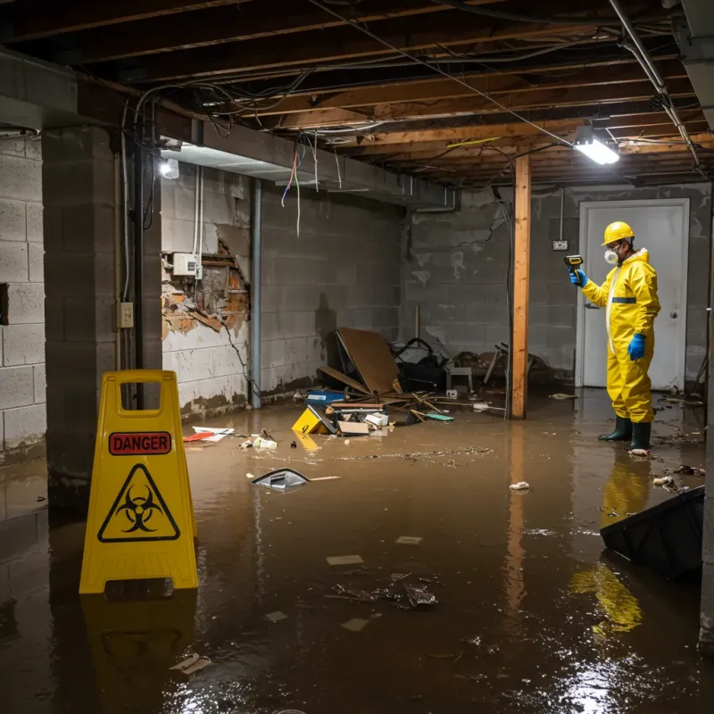 Flooded Basement Electrical Hazard in Tyrone, GA Property